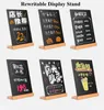 A4 210X297MM Decorative Wood Base Table Chalkboard Sign Display Stand Photo Picture POP Menu Ad Holder Stand