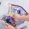 Sac cosmétique Laser Transparent sacs de rangement portables pochette de toilette de lavage multifonctionnelle trousse de maquillage à fermeture éclair grande capacité