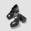 Dress Shoes Platform Lolita For Women Japanese Style Black White Buckle Mary Jane Vintage Girls High Heel 2022 Summer PumpsDress