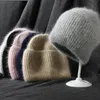 Beanie/Skull Caps Hat 6 Colorways Fur Sequin Woman Winter Solid Color Autumn Beanies Matchade varm mjuk motorhuven Skallies Gift Beanie/Skull Bean