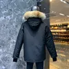 Men's Down Parkas Winter Fashion Designer Jacket Real Wolf Fur Hooded Thickening Warm Sports Coat Windproof Waterproof Parker Sleek Classic Nmup