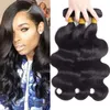 Brazilian Hair Extensions Body Wave Natural Color 3pcs/lot Mix length Peruvian Malaysian Indian Hair Weaves Weft 10-26inch 9A Strong Wefts SQWQ