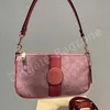 Borsetta L'ultima borsa a tracolla rosa da donna Baguette Fashion Lady Sweet All Match Peso proprio Molto leggera e resistente allo sporco