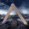 New R8302 Flipper Folding Knife VG10 Damascus Steel Drop Point Blade Stainless Steel Handle Ball Bearing EDC Pocket Knives with Nylon Bag