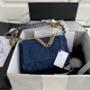 10A Spiegelqualit￤t 26 cm Denim Designer Cross Lod Bag Frauen Ketten Schulter Handtasche Luxuries Designer Klassische Klappenbeutel mit Schachtel C016