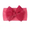 Bébé Double Bowknot Bandeaux Élastique Nouveau-Né Turban Head Wrap Bandeaux Bandage Solide Couleur Chapeaux Enfants Cheveux Accessoire