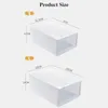 Storage Boxes & Bins 6 Pieces Of Plastic Shoe Box Thicken Transparent Clamshell Foldable DIY Dustproof Home Cabinet