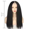 Yaki v częściowo perukę perwersyjne odporne na ciepło peruki dla kobiet bez kleju u kształt fala wodna prosta peruka bob
