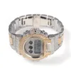 Luxe volledige diamanten horloge gouden horloges Designer Mens kijken hoogwaardige mode -elektronische digitale polshorloges van hoge kwaliteit