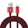 Cabos USB de alta velocidade USB tipo C Adaptador de carregamento Sync Sync Metal Linha telefônica forte carregador trançado