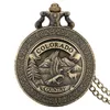 Pocket Watches Colorado Country Forest View Relief Pattern Bronze Quartz Watch Fob Chain Necklace Pendant Men Women Clock Gifts