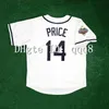 Na85 Vintage 2008 Baseball Jersey 3 Evan Longoria 15 Cliff Floyd 33 James Shields 14 David Price 13 Carl Crawford 23 Carlos Pena White Size