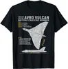 Мужские футболки Вулкан бомбардировщик RAF Самолет самолетов Планета Blueprint Футболка с коротки