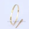 4mm dunne gouden armbanden armbanden Voor Vrouwen Mannen Titanium Staal liefhebbers Armband met doos 16-19cm bangle heren armbanden