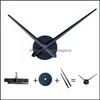 壁の時計家の装飾ガーデンdiy交換用の手を備えた大きな時計の動きのメカニズムミラーパーツアクセサリー220115 D5508216
