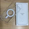 Transparente magnetische Hüllen unterstützen Magsafing Wireless Charging Cover Acryl stoßfest für iPhone 14 13 12 11 Pro Max XR XS X 8 Plus Samsung S22 S23 Ultra mit Paket