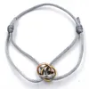 Bracelet à filet en acier inoxydable Trinity Ring Bracelet Trois anneaux Bracelettes de couple à main