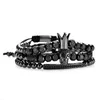 Charm Armband Luxury Royal Crown Micro Pave CZ Skull Armband Men mode unikt design rostfritt stål justerbar armband droppkarm INTE22