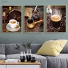 Restaurant Coffee Shop Wanddekorative Malerei Kaffeebrot Leinwand Poster und Druck Wandkunst Bilder für Wohnkultur (kein Rahmen