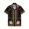 Mode Homme Fleur Tigre Imprimer Chemises Casual Boutonné À Manches Courtes Chemise Hawaïenne Costumes Été Plage Designer Robe Shir275I