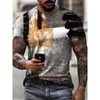 Mannen T-shirts Zomer Korte Mouw Heren T-shirt O-hals 3d Print Grafische Shirts Bacardi Rum Vintage Kleding Top Tees Voor Mannen Harajuku Mode