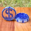 Aluminum Smoking Herb Grinder 63MM 2 Piece With Pollen Catcher Spice For Dry Tobacco Crusher Grinders Wholesale