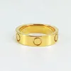 2022 Love Ring masculino anéis de designer joias para mulheres Aço titânio Largura 4 5 6 mm anel de ouro