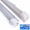 4FT LED-Shop Lights Hart verdrahtet 6500k T8 Kaltweiß Integrierte Tube Glühbirne, 36W 50W 72W, 150W Äquivalente Ladenbeleuchtung, verknüpfbare Kühlertürlampe
