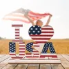 Party Supplies American Independence Day National Day Decorations Wood Letter Decoration Desktop Creative Christmas Printing Decorationses