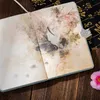 Блокноты эстетическая ручная книга Древняя стиль свежий и элегантный цвет раскрашенной вручную страницу Girl Heart Pu Магнитная кнопка дневник.