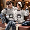 Autumn Winter Pajama Sets Pyjamas Women Cartoon Cute Home Wear Men Pijama Clothes Flannel Sleepwear Dinosaur Couple 220329