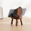 Creative Desk Decor Bracket Holder Wood Chair Walnut Tablet Stand Cell Phone Mount for Office Mobile Phone Bedroom Girls Smartphones