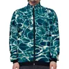 Water Wave Impression Sweatshirts Homme Femmes Runing Sport Coats Automne Hiver Jacket Casual Zipper Stand Collier
