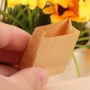 5Pcs/Lot 1/12 Dollhouse Miniature Bread Food Packaging Paper Bag Kraft Paper Bag Shopping Bag Model Ornament Dolls DIY Decor Toy