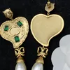 Retro Tiger Earring Designer Jewelry Fashion Women Heart Earrings For Womens Luxury Golden Ear Stud Pendant Pearl Earrings Patry 2204113WU