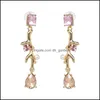 Bengelen kroonluchter oorbellen sieraden mode kristal lang voor vrouwen geometrische statement drop earring groothandel levering 2021 cnw5o