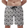 Pantaloncini da uomo Cute Dog Board Cartoon Animal Print Pantaloncini da spiaggia da uomo Elastico in vita Comodi costumi da bagno Plus Size 3XLMen's