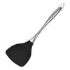 New Non-stick Tool Heat Resistant Grip Chef Kitchen Cooking Silicone Easy Clean Shovel Slotted Spatula Stainless Steel Handle T200415