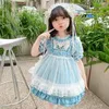 Abiti da ragazza Boutique per ragazze spagnole 2022 Estate Bambini Pizzo Fiocco Ricamo Abito da ballo Bambini Eid Compleanno Lolita Princess DressGirl's