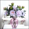 Fiori decorativi Ghirlande Forniture per feste festive Giardino domestico 2 teste Autunno Seta finta Artificiale P Dhofw