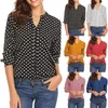 Chemisiers pour femmes Chemises Femmes Polka Dot Tops Et Femme À Manches Longues Lâche T-Shirt Blouse Casual Femmes Automne Bureau Plus La Taille 5XLWome