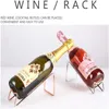 Wine Rack Display Bottle Beer Holder Champagne Stand Drink Shelf Stainless Steel Simple Household Bar Utensil Counter Decoration 220622