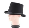 Партийные шляпы Черный атлас чувствовал, что маг мага, джентльмен для взрослых 20 -х годов, викторианский шкаф Хэллоуин, рождественское платье, хэтспарт