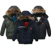 1 2 3 4歳の男の子冬の暖かいジャケット2021新しい重い厚い子供のためのベルベットコート屋外旅行服j220718
