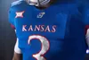 XFLSP College Custom Kansas Jayhawks Fotboll Jersey Steven Parker Kenny Logan Jr. Amauri Pesek-Hickson Ryan Malbrough Ben Miles Karon Pruny Duce