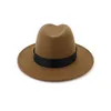 Fedora Vintage para hombre, sombrero de copa de ala ancha de lana, sombrero Witner de otoño para mujer, sombrero negro para iglesia, bombín, sombreros de Jazz para mujer 220506