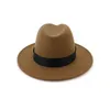 Fedora Vintage para hombre, sombrero de copa de ala ancha de lana, sombrero Witner de otoño para mujer, sombrero negro para iglesia, bombín, sombreros de Jazz para mujer 220506