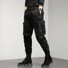 Mens Cargo Pants Techwear Baggy Button Hip Hop Fashion Joggers Male Trousers Streetwear Casual 220422