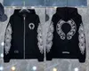 럭셔리 망 패션 후드 디자이너 클래식 지퍼 CH 스웨터 스웨터 Horseshoe 산스크리트 크로스 인쇄 풀오버 후드 고품질 스웨터 여성 탑스 재킷 9juy