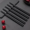 500Pair Black Chopstick Restaurant Durable Japanese Chopstick-Sushi Black-Alloy Chopsticks Chinese Food SN4576